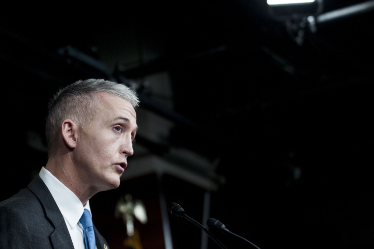 Chairman Trey Gowdy (R-SC) of the House Select Committee on Benghazi speaks to reporters at a press conference on March 3, 2015 in Washington, D.C. (Photo by Gabriella Demczuk/Getty)