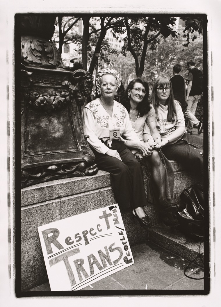 Sylvia Rivera (with Christina Hayworth and Julia Murray) by Luis Carle, gelatin silver print, 2000. National Portrait Gallery, Smithsonian Institution.