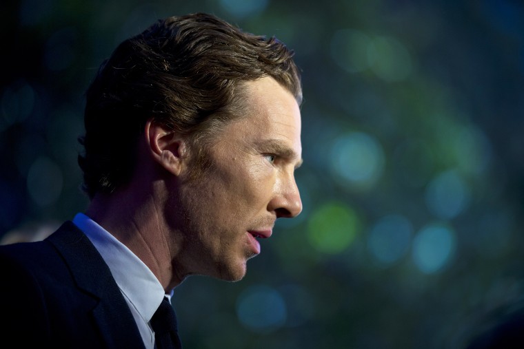British actor Benedict Cumberbatch poses for photographers on the red carpet during the BFI London Film Festival in central London on Oct. 11, 2015. (Photo by Justin Tallis/AFP/Getty)