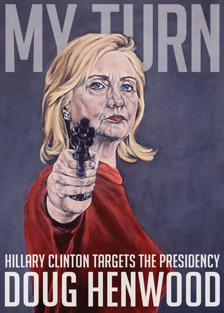 The controversial cover of \"My Turn,\" Doug Henwood's new book about Hillary Clinton. (Photo by Sarah Sole/OR Books)