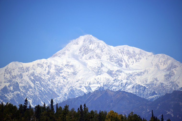 A view of Denali, formerly known as Mt. McKinley, on Sept. 1, 2015 in Denali National Park, Alaska. (Photo by Lance King/Getty)