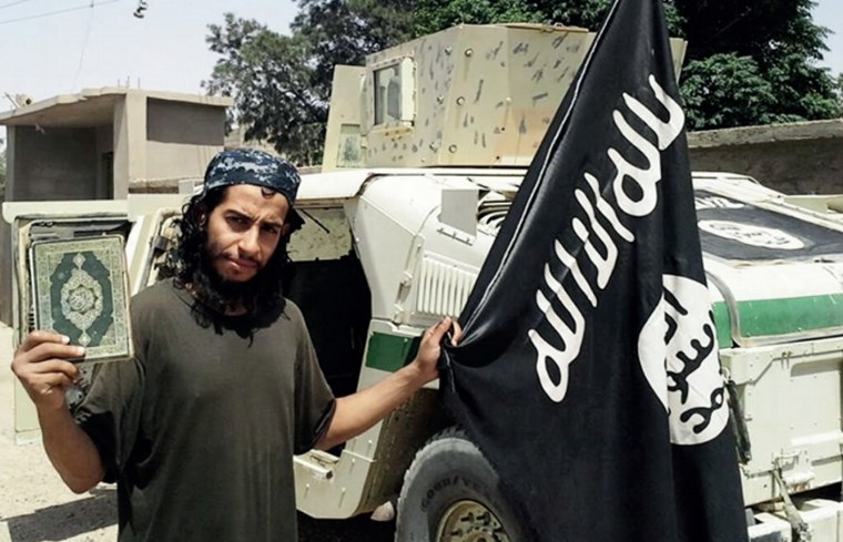 This undated image made available in the Islamic State's English-language magazine Dabiq, shows Abdelhamid Abaaoud. (Photo via AP)
