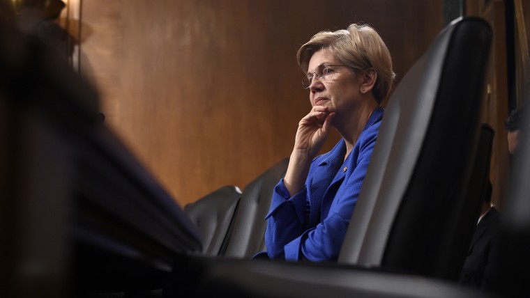 Sen. Elizabeth Warren, D-Mass., listens during a hearing on Capitol Hill in Washington, D.C., July 16, 2015. (Photo by Susan Walsh/AP)