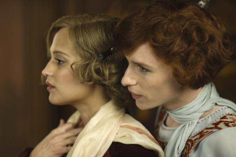 This photo provided by Focus Features shows, Alicia Vikander, left, as Gerda Wegener and Eddie Redmayne as Lili Elbe, in Tom Hooper's \"The Danish Girl.\" (Photo by Focus Features/AP)