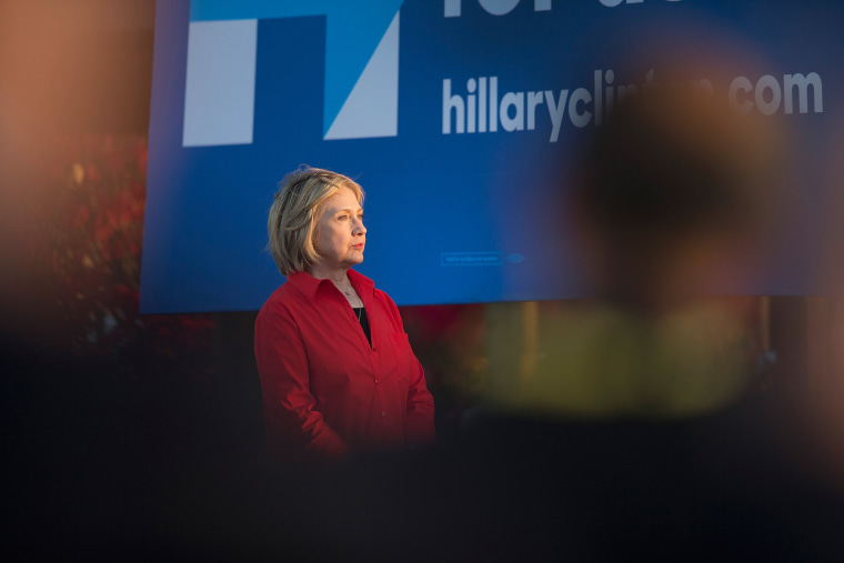 Democratic presidential candidate Hillary Clinton speaks to guests at a campaign event on Nov. 3, 2015 in Coralville, Iowa. (Photo by Scott Olson/Getty)