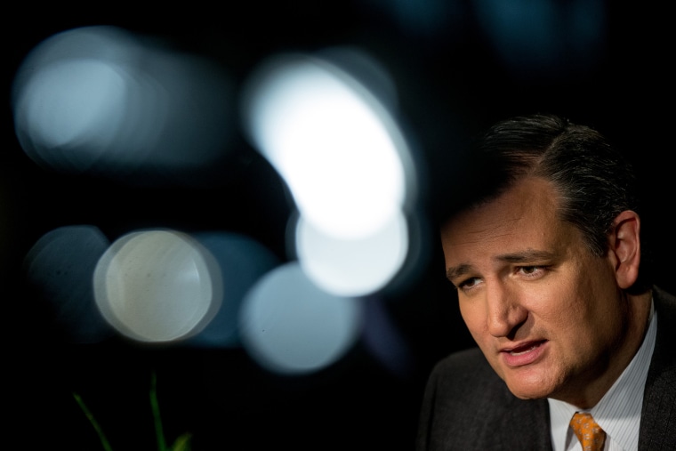 Republican presidential candidate Sen. Ted Cruz, R-Texas, speaks during an interview with the Associated Press in Washington, Dec. 1, 2015. (Photo by Andrew Harnik/AP)
