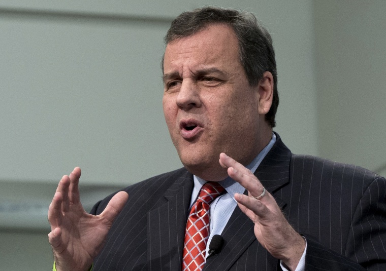 Republican presidential candidate, New Jersey Gov. Chris Christie speaks at the Council on Foreign Relations in Washington, Nov. 24, 2015, on strengthening U.S. intelligence capabilities and other topics. (Photo by Carolyn Kaster/AP)