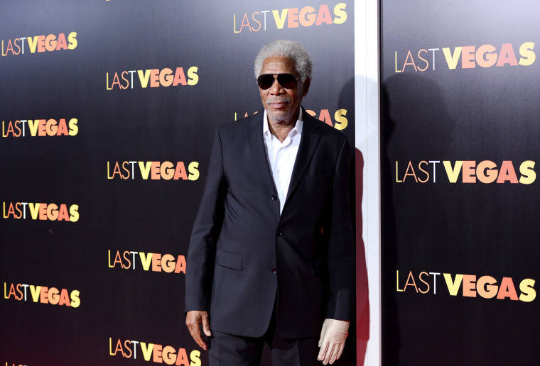 Actor Morgan Freeman attends the premiere of \"Last Vegas\" at the Ziegfeld Theatre, Oct. 29, 2013, in New York. (Photo by Evan Agostini/Invision/AP)