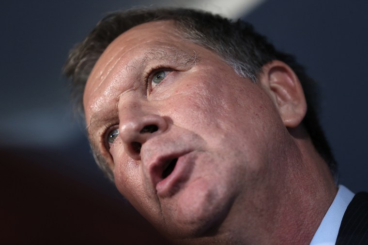 Republican presidential candidate Gov. John Kasich (R-OH), speaks at the National Press Club, Nov. 17, 2015 in Washington, DC. (Photo by Win McNamee/Getty)