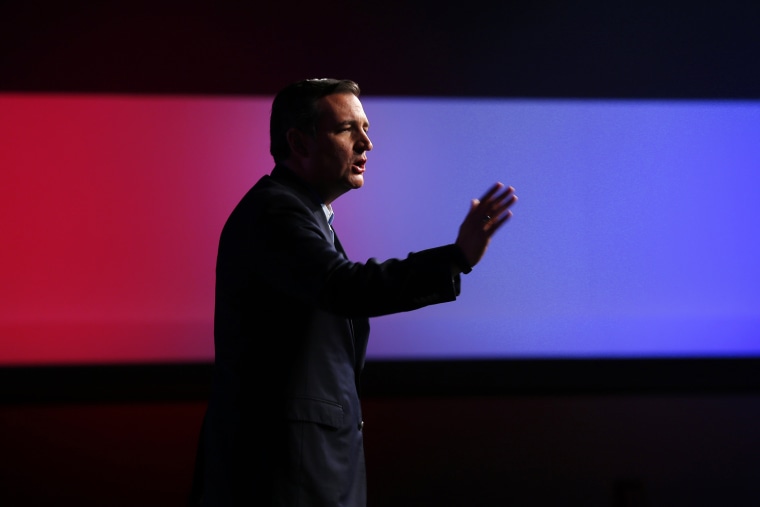 Republican presidential candidate, Sen. Ted Cruz, R-Texas, speaks at a \"Rally for Religious Liberty\", Aug. 21, 2015, in Des Moines, Iowa. (Photo by Paul Sancya/AP)