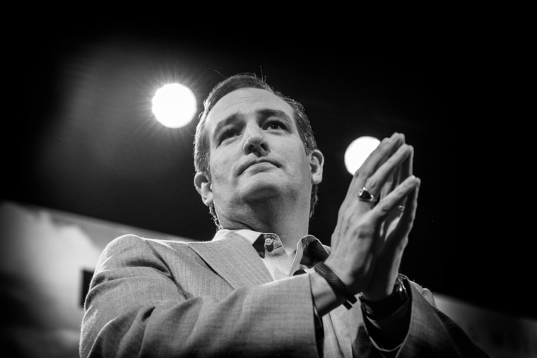 U.S. Sen. Ted Cruz, R-Texas, speaking during the Freedom Summit, Jan. 24, 2015, in Des Moines, Iowa. (Photo by Mark Peterson/Redux for MSNBC)