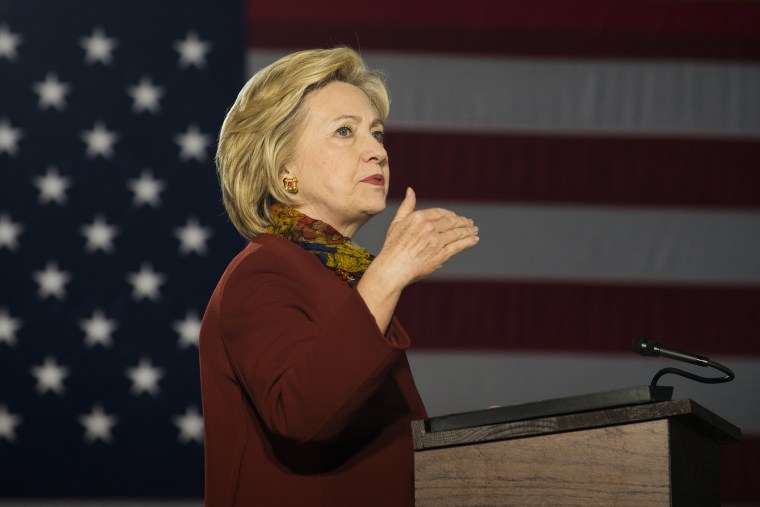 Democratic presidential candidate Hillary Clinton speaks at the University of Minnesota on Dec. 15, 2015 in Minneapolis, Minn. (Photo by Stephen Maturen/Getty)