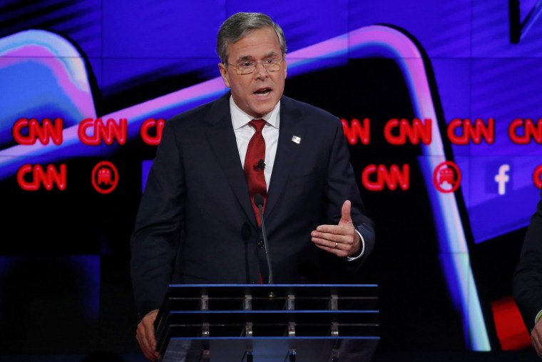 Republican U.S. presidential candidate and former Governor Jeb Bush speaks during the Republican presidential debate in Las Vegas, Nev., Dec. 15, 2015. (Photo by Mike Blake/Reuters)