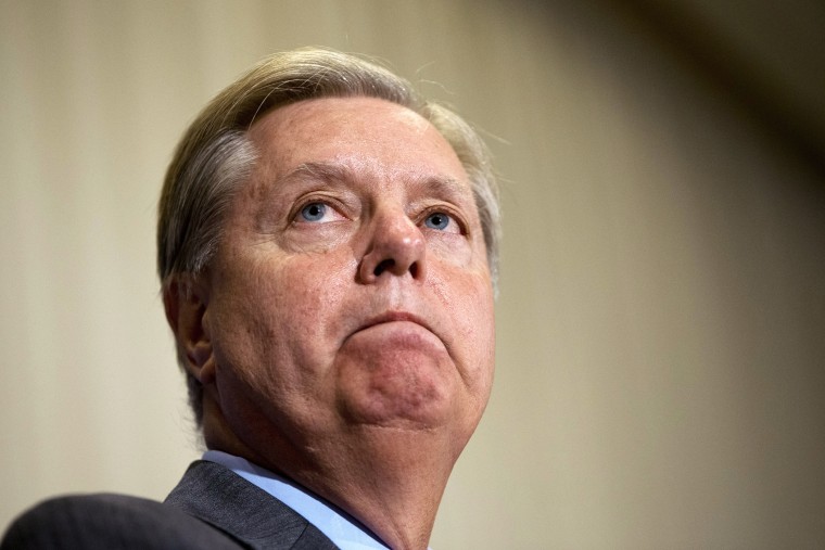 Republican presidential candidate Sen. Lindsey Graham, R-S.C., pauses as he speaks about the Iran nuclear agreement at a National Press Club luncheon in Washington, D.C. Sept. 8, 2015. (Photo by Jacquelyn Martin/AP)