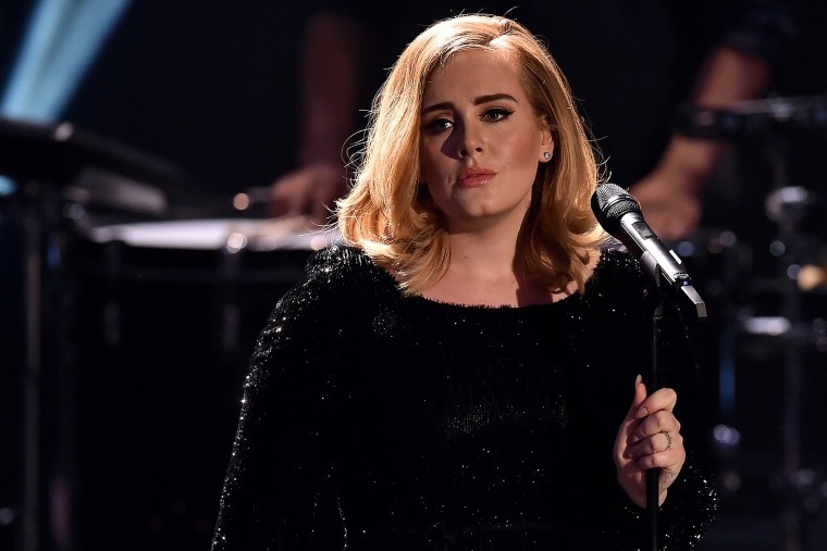 Adele attends the television show 2015! Menschen, Bilder, Emotionen - RTL Jahresrueckblick on Dec. 6, 2015 in Cologne, Germany. (Photo by Sascha Steinbach/Getty)