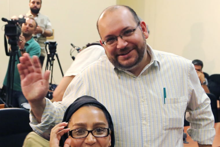 This archival photo shows the Washington Post Iranian-American journalist Jason Rezaian and his Iranian wife Yeganeh Salehi, in Tehran, Iran, Sept. 10, 2013. (Photo by Stringer/EPA)