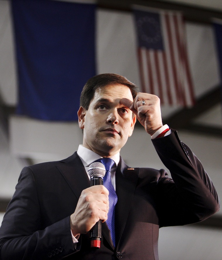 U.S. Republican presidential candidate Marco Rubio attends a campaign rally in Raleigh, N.C., Jan. 9, 2016. (Photo by Jonathan Drake/Reuters)