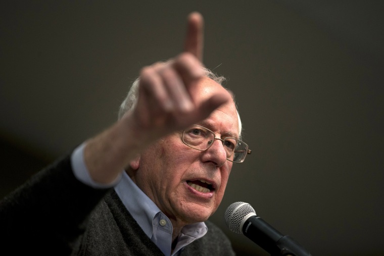 Democratic presidential candidate Sen. Bernie Sanders, I-Vt., speaks at a campaign event on the campus of Upper Iowa University, Jan. 24, 2016, in Fayette, Iowa. (Photo by Jae C. Hong/AP)