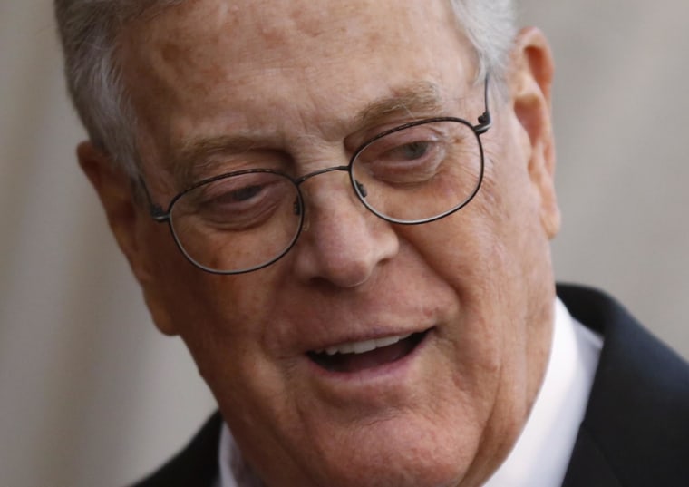 Businessman David Koch arrives at the Metropolitan Museum of Art Costume Institute Gala 2015 celebrating the opening of \"China: Through the Looking Glass,\" in Manhattan, N.Y., May 4, 2015. (Photo by Lucas Jackson/Reuters)