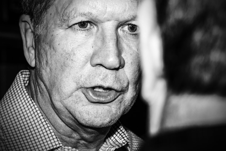 Ohio Gov. John Kasich campaigns in New Hampshire, Feb. 5, 2016.