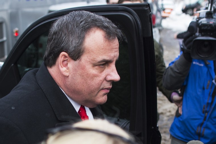 Republican presidential candidate N.J. Governor Chris Christie exits his SUV outside the polling place at Webster School on Feb. 9, 2016 in Manchester, N.H. (Photo by Scott Eisen/Getty)