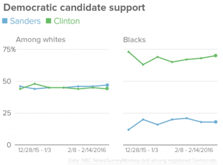 Democratic Candidate Support (NBC News/SurveyMonkey)