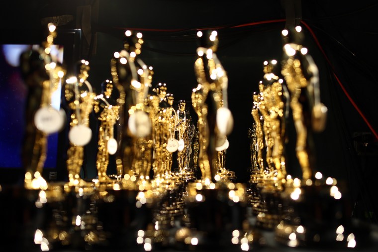 General view of atmosphere backstage during the Oscars held at the Dolby Theatre on Feb. 24, 2013 in Hollywood, Calif. (Photo by Christopher Polk/Getty)