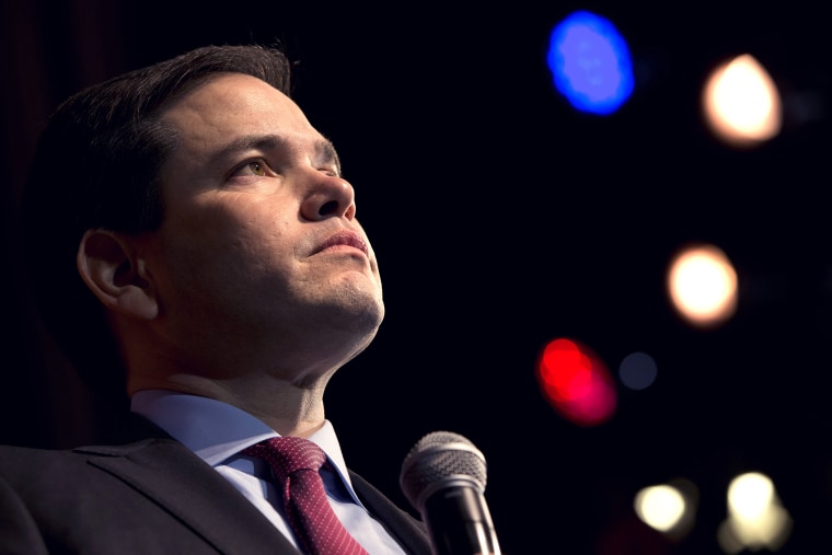 Republican presidential candidate Sen. Marco Rubio, R-Fla., speaks at a campaign event to the Sun City community in Bluffton, S.C., on Feb. 11, 2016. (Photo by Jacquelyn Martin/AP)