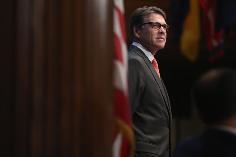 Former Texas Governor and Republican presidential candidate Rick Perry addresses the National Press Club Luncheon July 2, 2015 in Washington, D.C. (Photo by Chip Somodevilla/Getty)