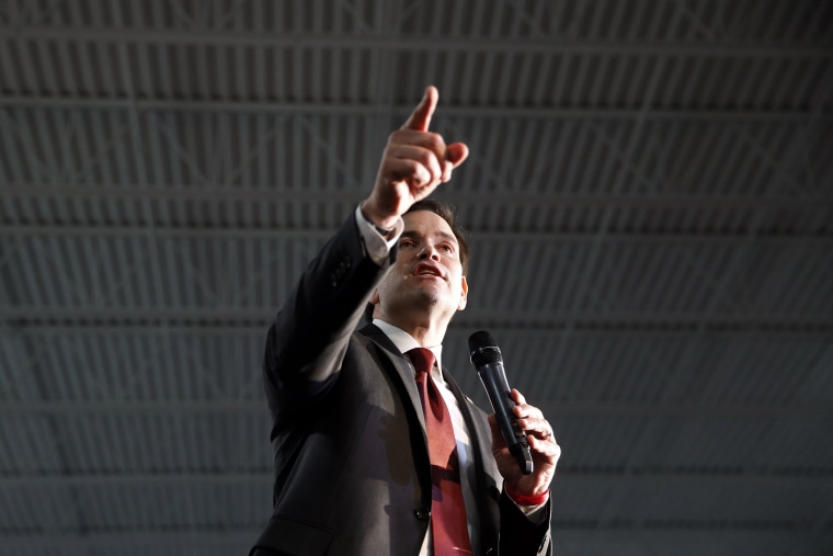 Republican presidential candidate, Sen. Marco Rubio, R-Fla., speaks during campaign event, Feb. 23, 2016 in Kentwood, Mich. (Photo by Paul Sancya/AP)