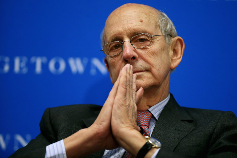 Supreme Court Associate Justice Stephen Breyer participates in a panel at the Georgetown University Law Center April 21, 2014 in Washington, DC. (Photo by Chip Somodevilla/Getty)