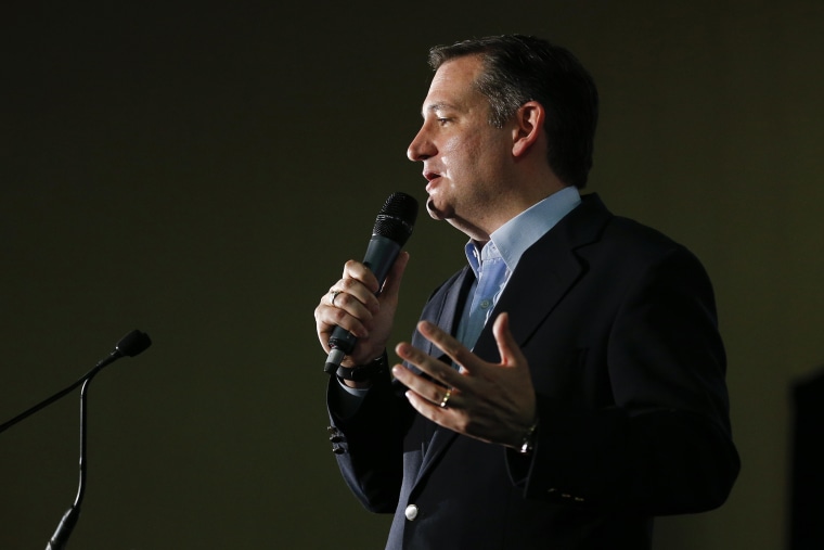 Republican presidential candidate, Sen. Ted Cruz, R-Texas, speaks during a caucus night rally, Feb. 23, 2016, in Las Vegas. (Photo by John Locher/AP)