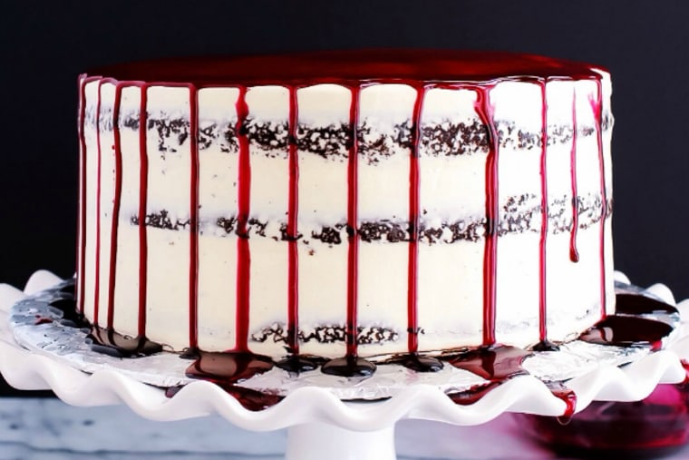 Red Wine Chocolate Naked Cake. (Courtesy of Meghan McGarry/Buttercream Blondie)