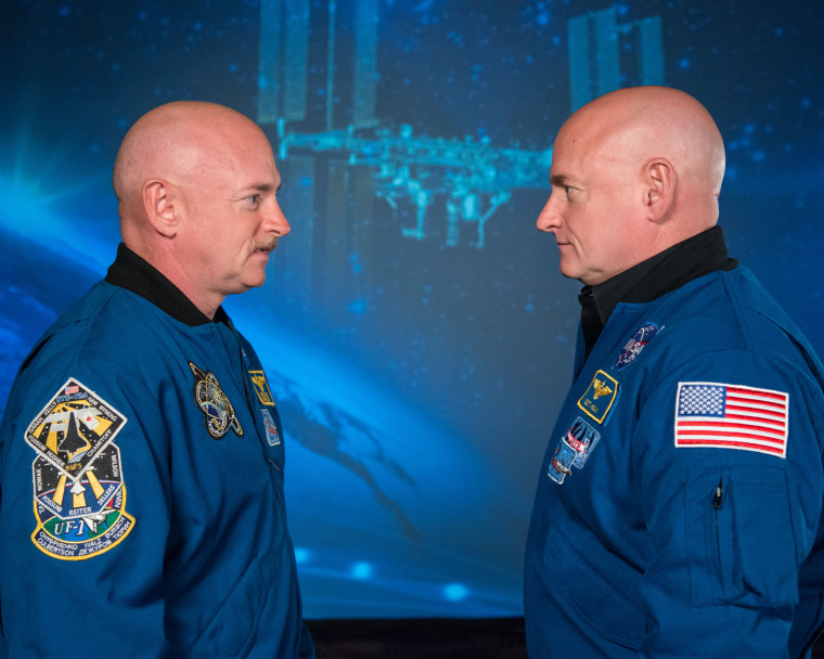 Astronaut Scott Kelly along with his brother, former Astronaut Mark Kelly speak to news media on Jan. 19, 2015 about Scott Kelly's 1-year mission.