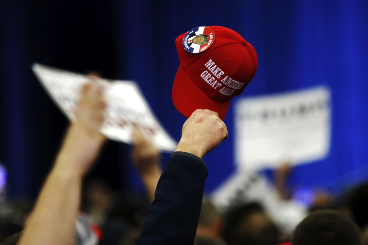 Supporters cheer in support of Republican presidential candidate Donald Trump as he speaks at a Super Tuesday campaign rally in Louisville, Ky., March 1, 2016. (Photo by Chris Bergin/Reuters)