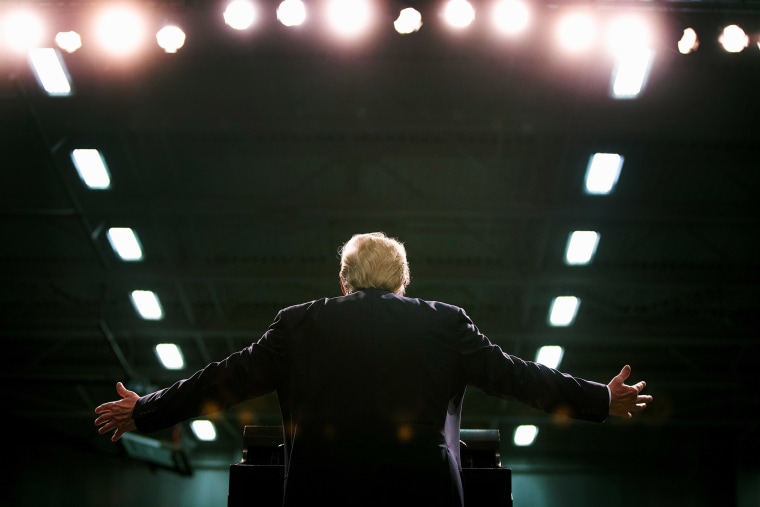 Republican presidential candidate Donald Trump speaks to guests during a rally at Macomb Community College on March 4, 2016 in Warren, Mich. (Photo by Scott Olson/Getty)