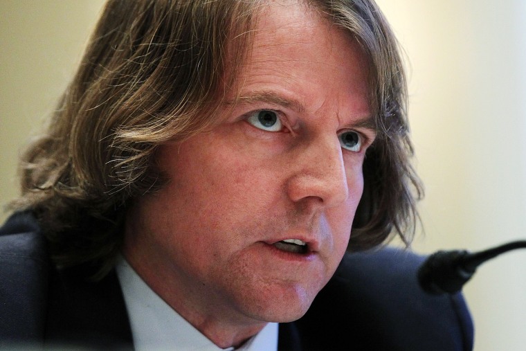 Federal Election Commission (FEC) Commissioner Donald McGahn II testifies during a hearing, Nov. 3, 2011 on Capitol Hill in Washington, DC. (Photo by Alex Wong/Getty)