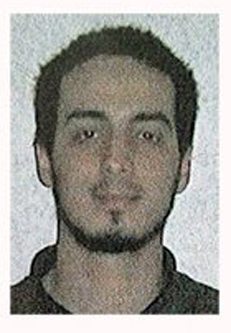 A man, who police said is named Najim Laachraoui is seen in this undated photo issued by the Belgian Federal police on their Twitter site, on suspicion of involvement in the Brussels airport attack, on March 23, 2016. (Handout courtesy of Reuters)