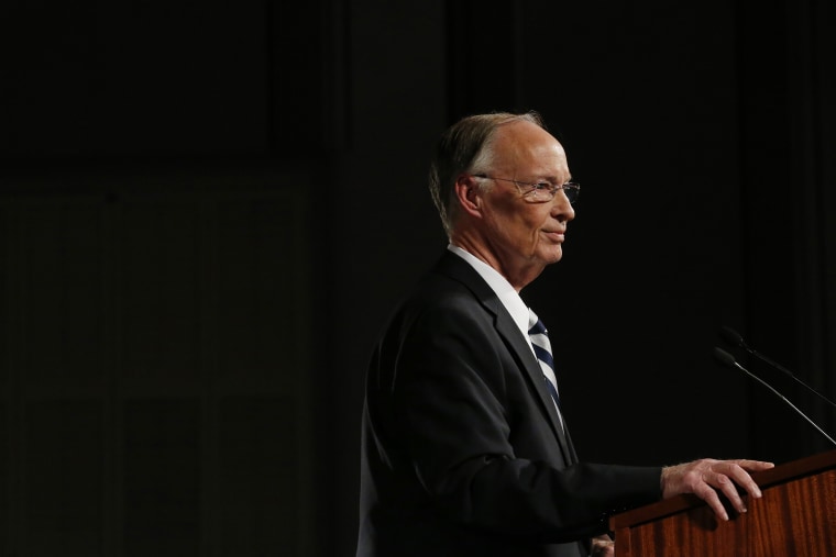 Alabama Gov. Robert Bentley speaks during the annual State of the State address at the Capitol, Feb. 2, 2016, in Montgomery, Ala. (Photo by Brynn Anderson/AP)