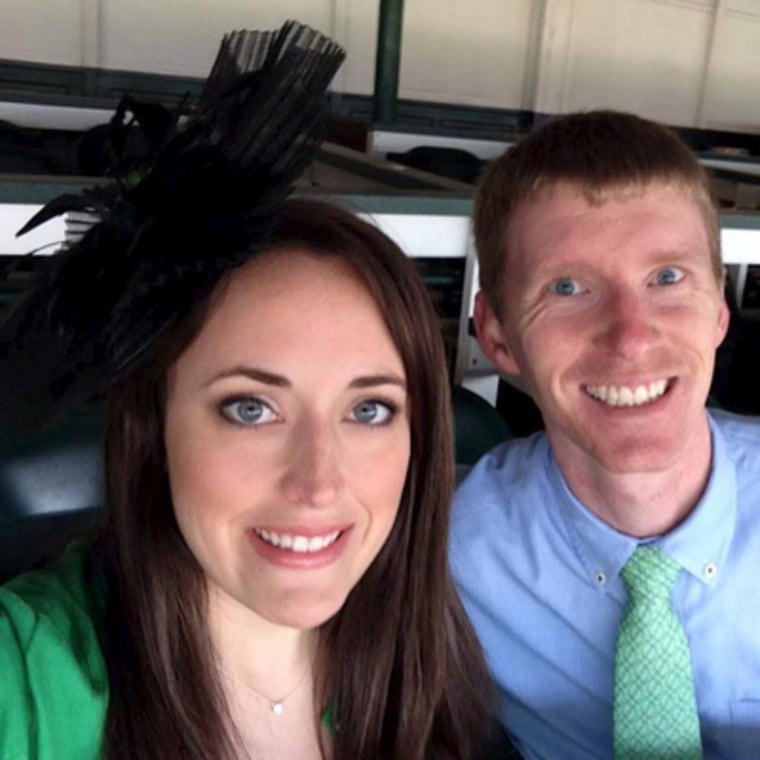 A photograph that Stephanie Moore Shults posted to her Facebook page on May 2, 2015, shows her with her husband Justin Shults in Belgium. (Photo by Handout/Reuters)