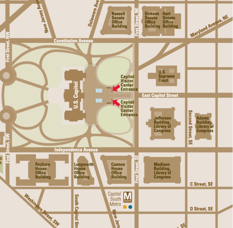 US Capitol Visitors Center map.