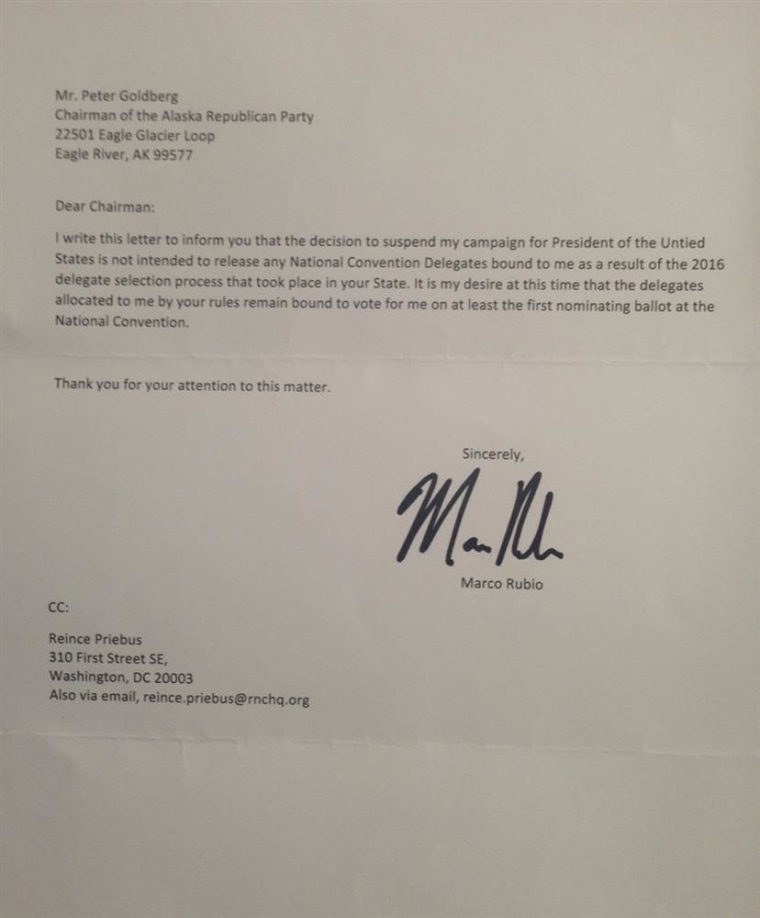 Marco Rubio's Letter to Alaska Republican Party.