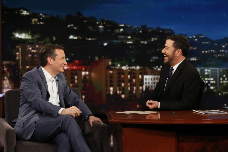 Ted Cruz jokes about hitting Trump with a car on Jimmy Kimmel