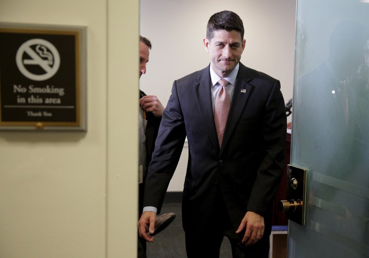 Speaker of the House Paul Ryan (R-WI) walks from a news conference on Capitol Hill in Washington, March 22, 2016. (Photo by Joshua Roberts/Reuters)
