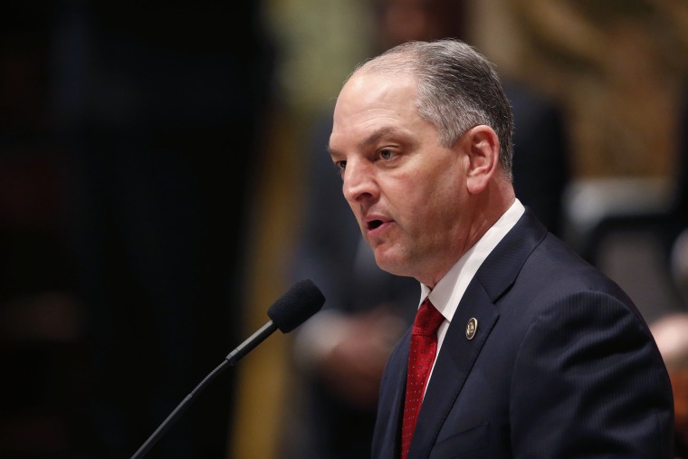 Louisiana Gov. John Bel Edwards speaks during the opening of a special legislative session in the state House chamber in Baton Rouge, La., Feb. 14, 2016. (Photo by Gerald Herbert/AP)