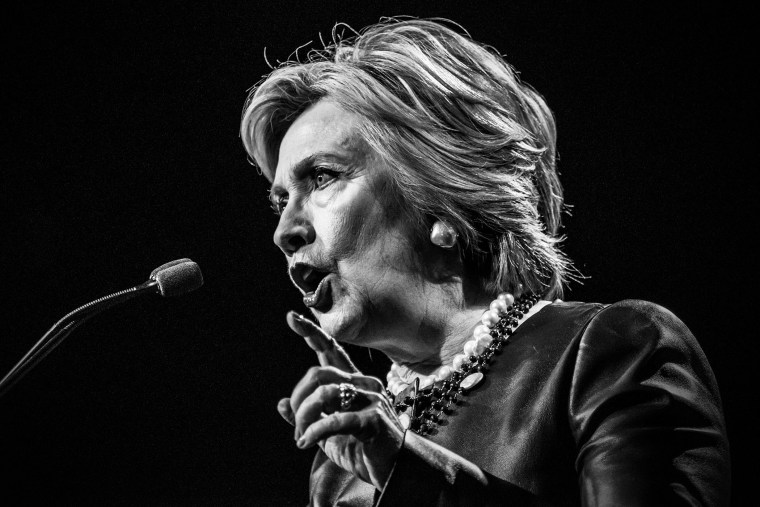 Hillary Clinton speaks at a rally at the Apollo Theatre in Harlem in New York, March 30, 2016. (Photo by Mark Peterson/Redux for MSNBC)