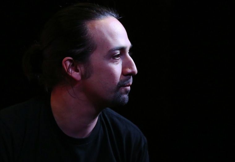 Lin-Manuel Miranda during the 'Hamilton' Original Broadway Cast Q & A and CD signing at Barnes & Noble on Oct. 16, 2015 in New York City. (Photo by Walter McBride/WireImage/Getty)