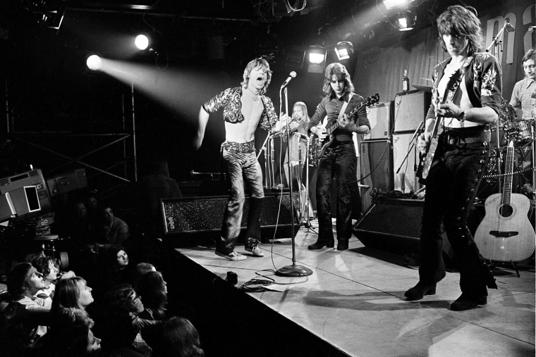 British rock and roll band The Rolling Stones during their farewell performance at London's Marquee Club, in London on March 26, 1971. (Photo by J. Maum/AP)