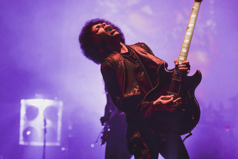 Prince performs onstage at Warner Theatre on June 14, 2015 in Washington, DC. (Photo by Karrah Kobus/NPG Records/Getty)