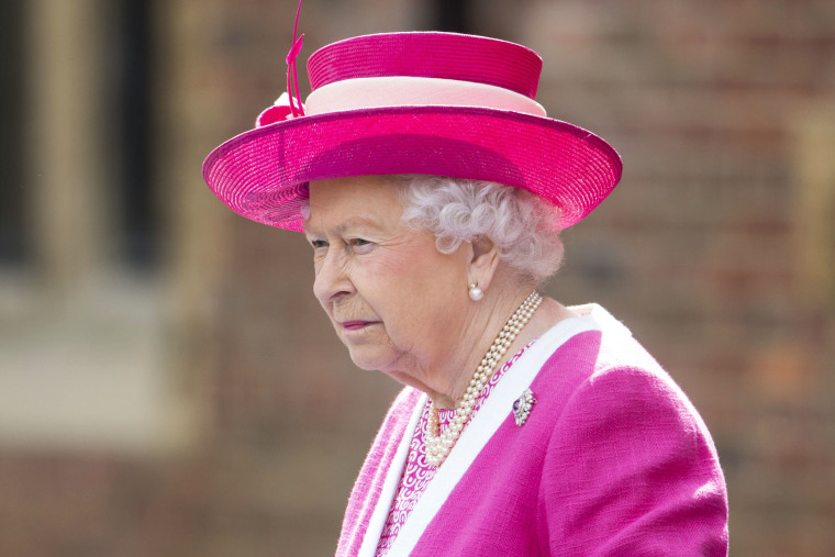 Queen Elizabeth II, is pictured at an event at Berkhamsted School on May 6, 2016 in Berkhamsted, England. (Photo by Mark Cuthbert/UK Press/Getty)